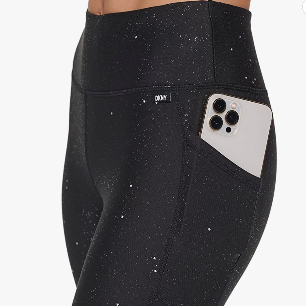 NWT DKNY High Waist Star Sparkle Leggings